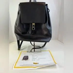 Vintage Coach Legacy West Leather Drawstring Backpack / Black Coach Legacy West Vintage Leather Backpack W/ Drawstring  main image 3